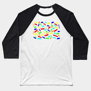 Colourful random sizes lines Baseball T-Shirt